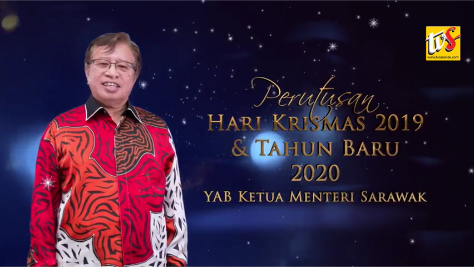Christmas & New Year 2020 Wishes C.M Abang Johari